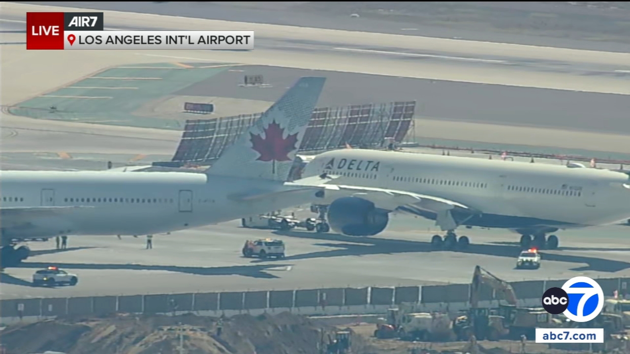 Planes collide LAX news: Delta, Air Canada planes collide on Los Angeles, California tarmac, officials say
— ABC 7 Bay Area
