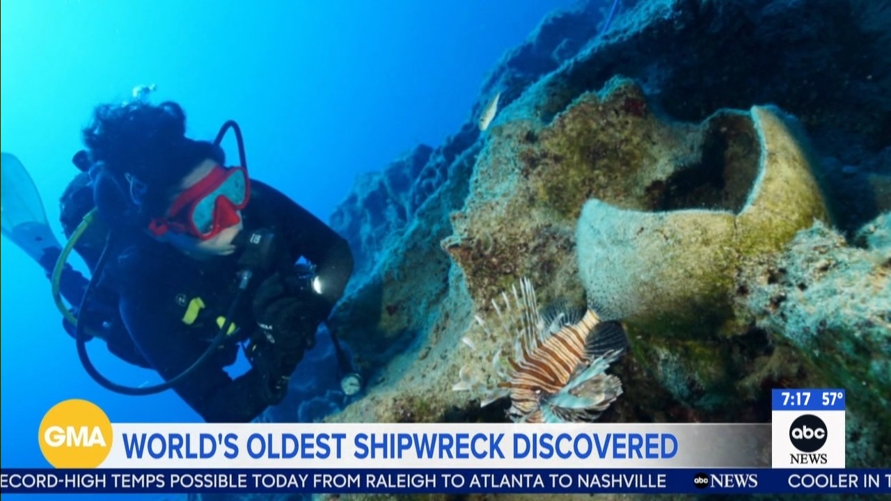 Shipwreck believed to be the world's oldest discovered off the coast of Turkey
       — ABC 7 Bay Area