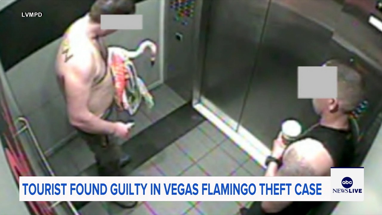 Man who snatched Peachy the flamingo from Las Vegas hotel exhibit found guilty of animal cruelty

       — ABC 7 Bay Area, Monterey Arts news
