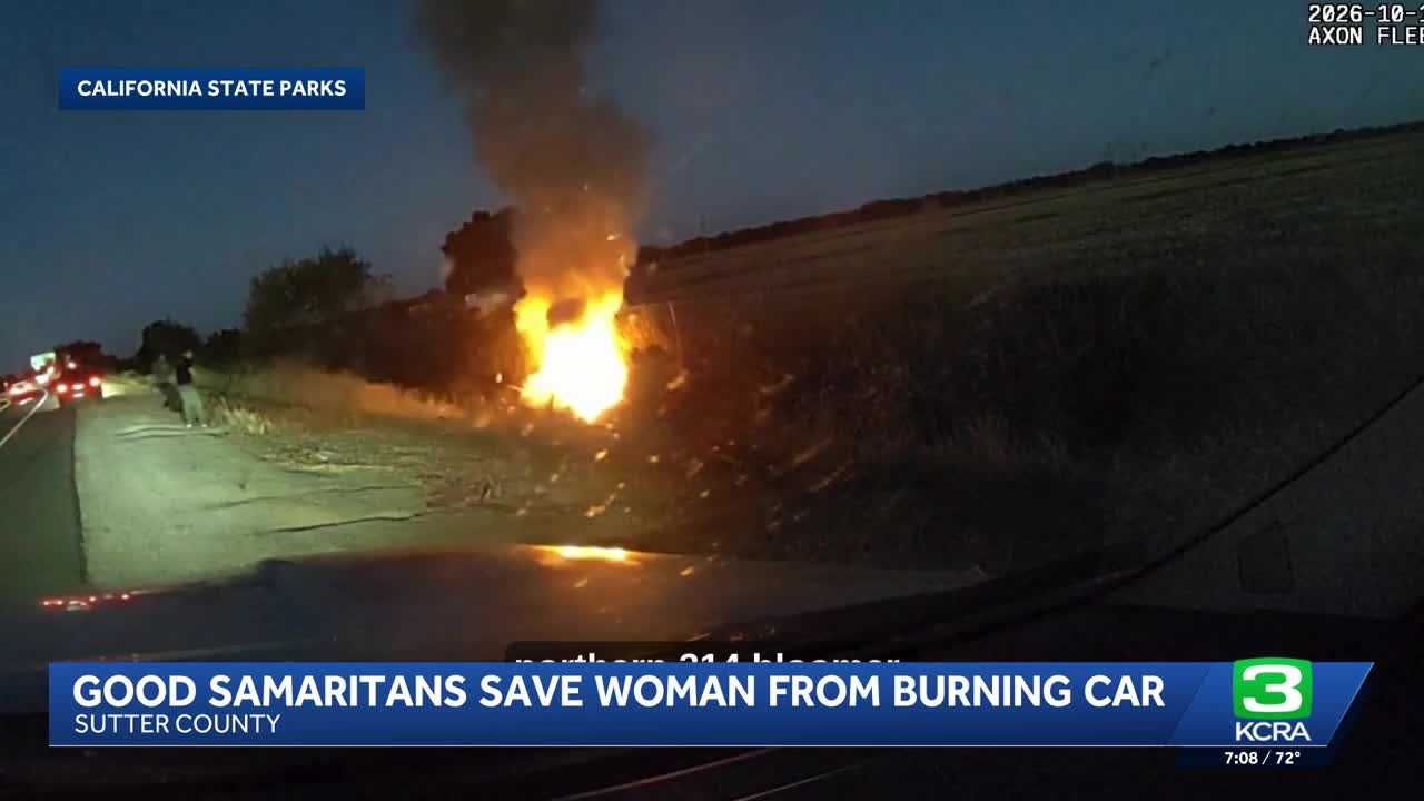 Officers rescue woman from burning car — WESH 2 Orlando, Monterey Community news