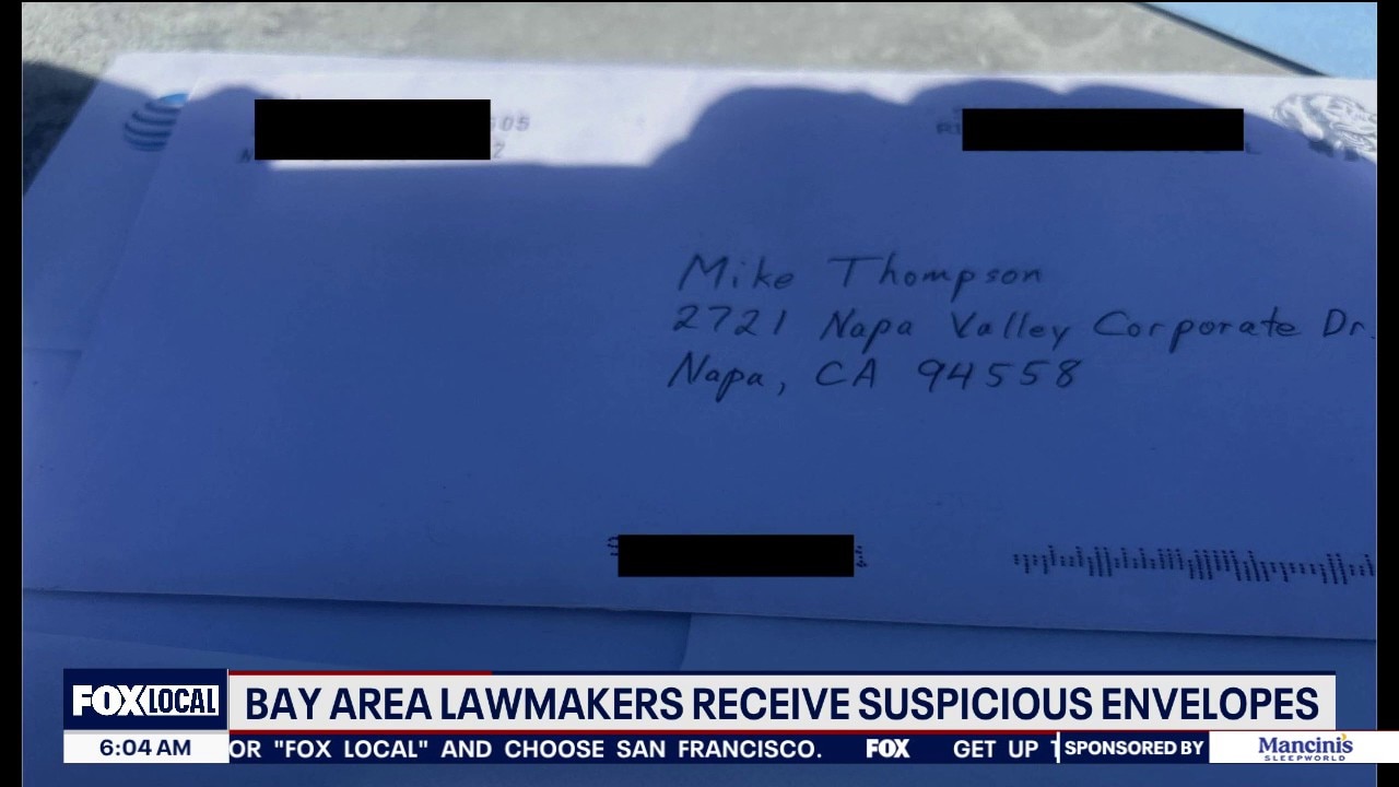 Bay Area lawmakers receive suspicious envelopes — KTVU FOX 2 Bay Area, Monterey Community news