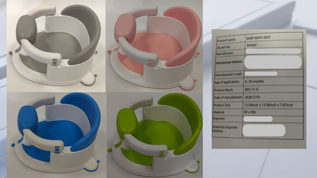 Baby bath seats sold on Amazon under recall for risk of serious injury, drowning — KTVU FOX 2 Bay Area, Monterey Government news